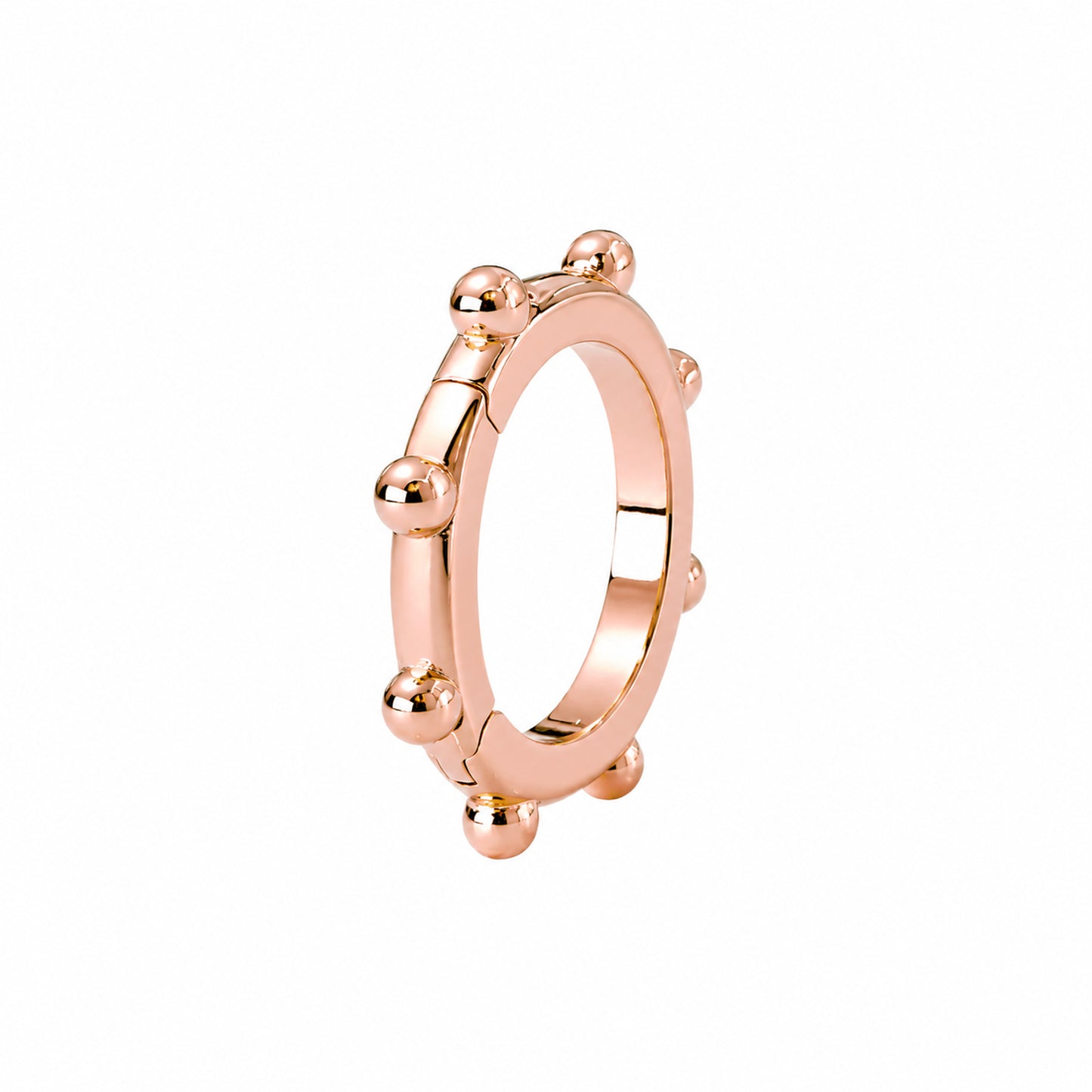 14K Gold Round Granulated Ball Charm Enhancer