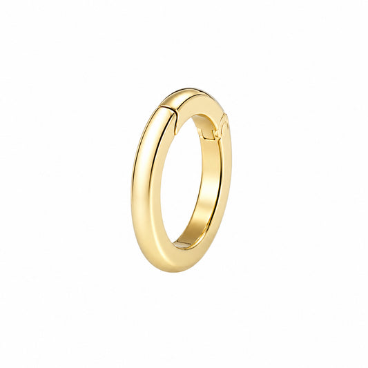 14K Gold Round Charm Enhancer