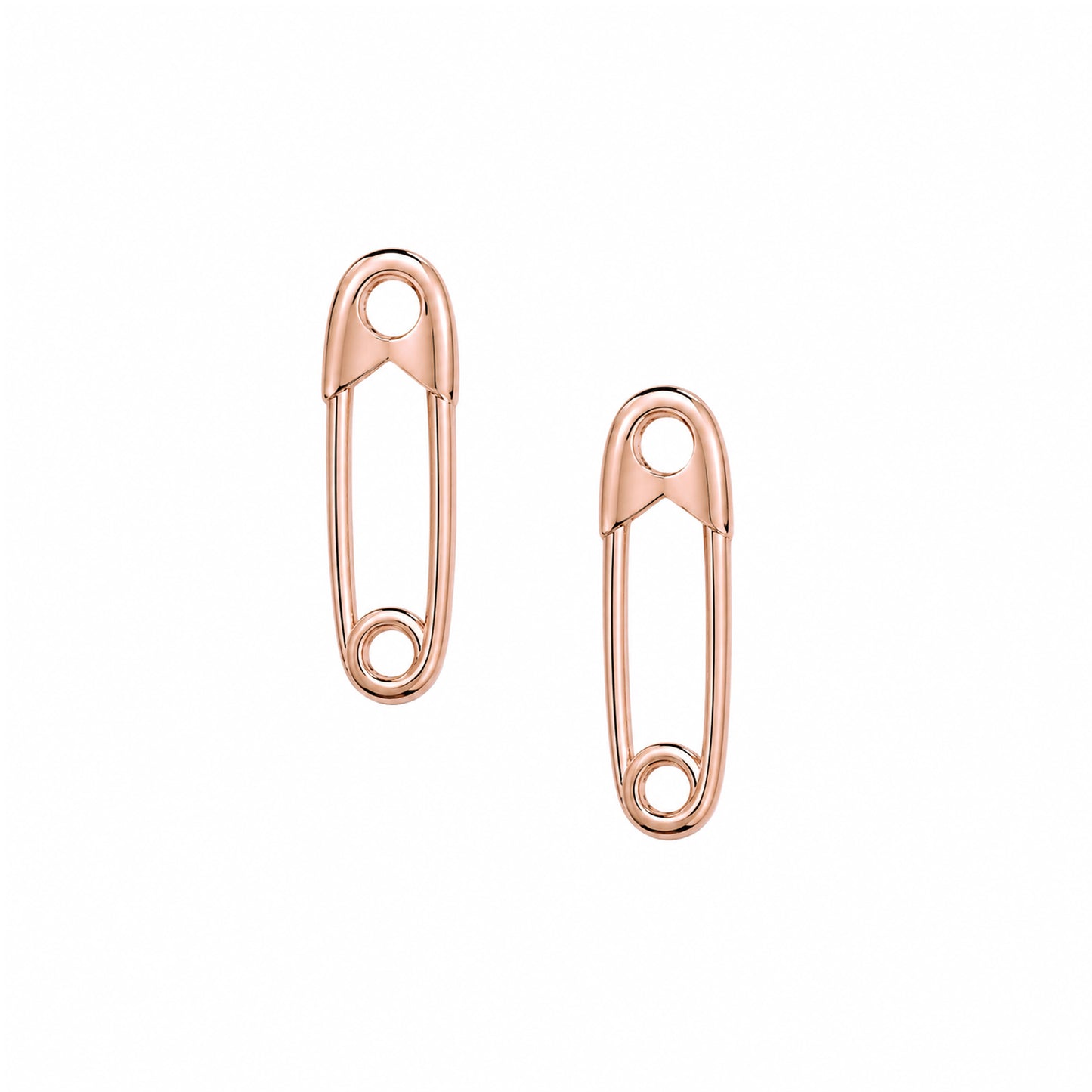 14K Gold Safety Pin Stud Earring