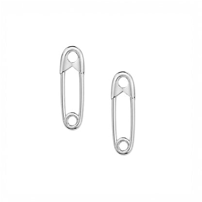 14K Gold Safety Pin Stud Earring