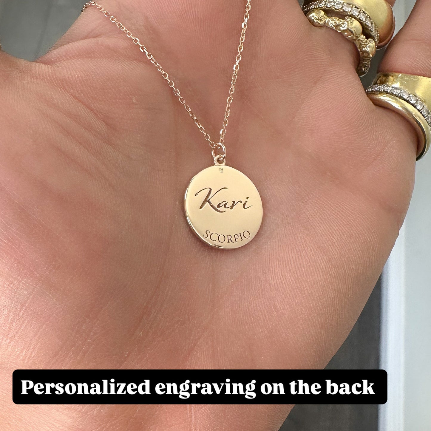 Zodiac Constellation Collection: Scorpio 14K Gold & Diamond Pendant Necklace