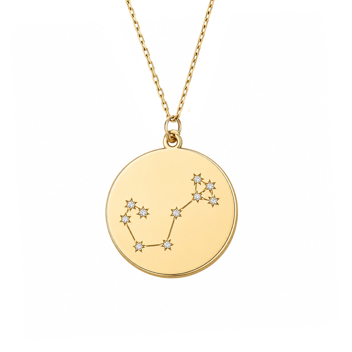 Zodiac Constellation Collection: Scorpio 14K Gold & Diamond Pendant Necklace