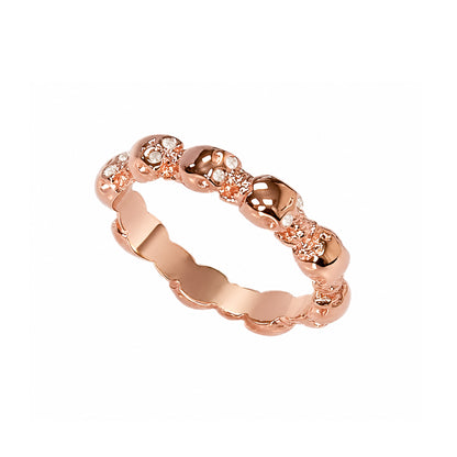14K Gold Diamond Eternal Skulls Ring