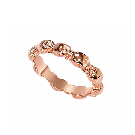 14K Gold Diamond Eternal Skulls Ring