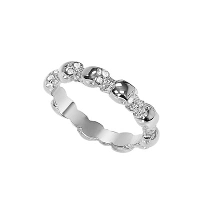 14K Gold Diamond Eternal Skulls Ring