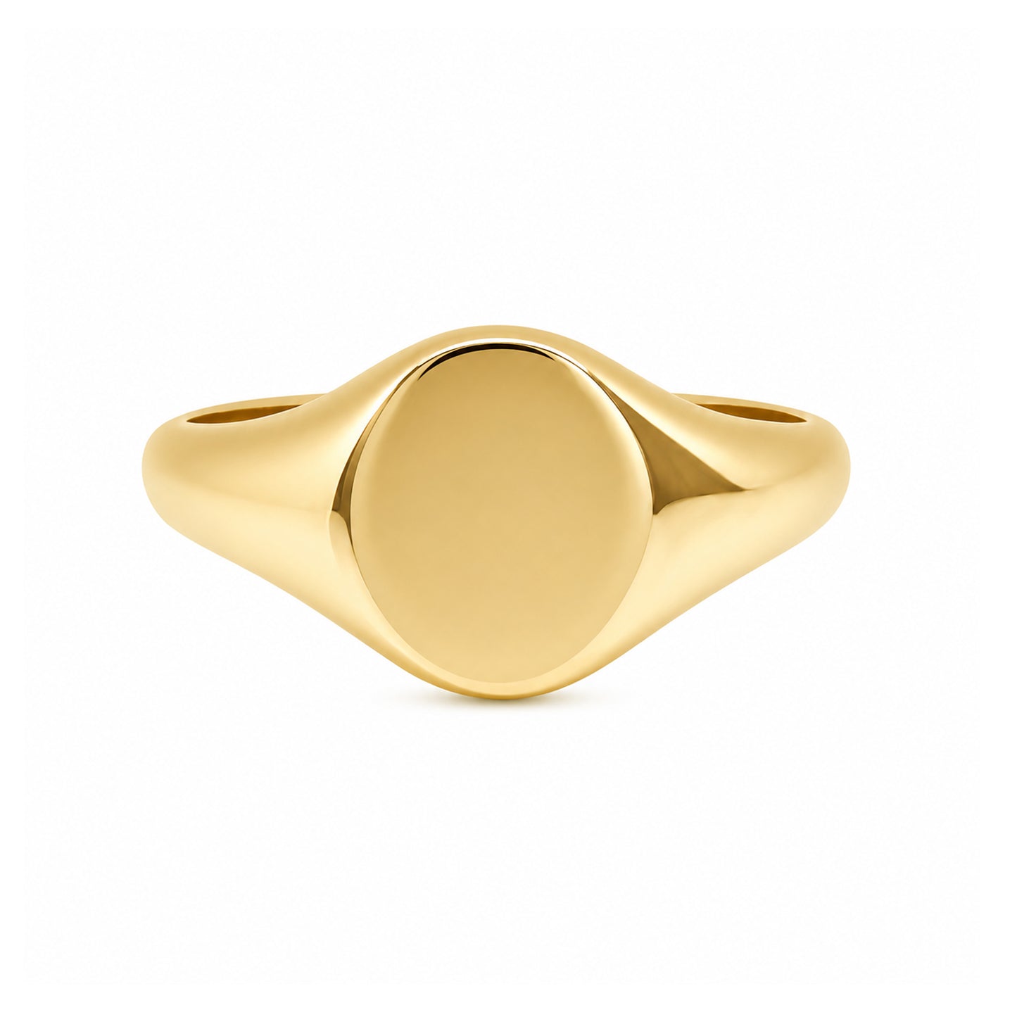 14K Gold Oval Signet Ring ~ Small Size