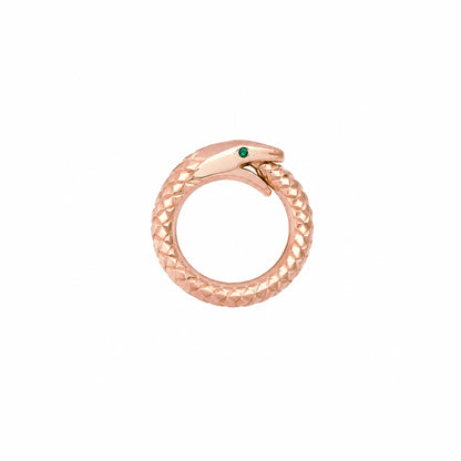 14K Gold Ouroboros Snake Charm Enhancer ~ Small Size