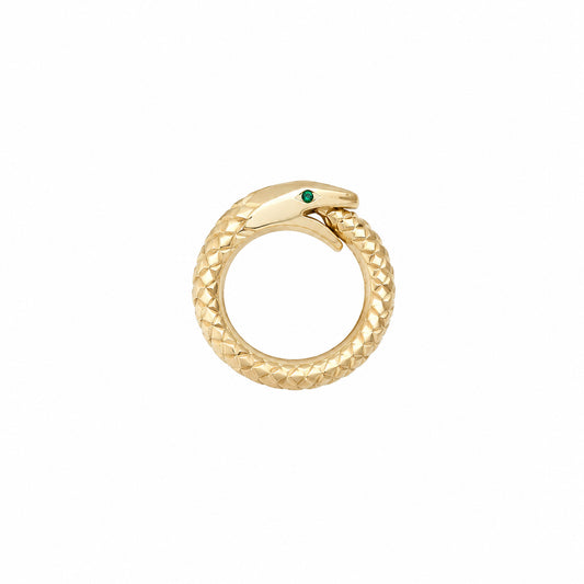 14K Gold Ouroboros Snake Charm Enhancer ~ Small Size