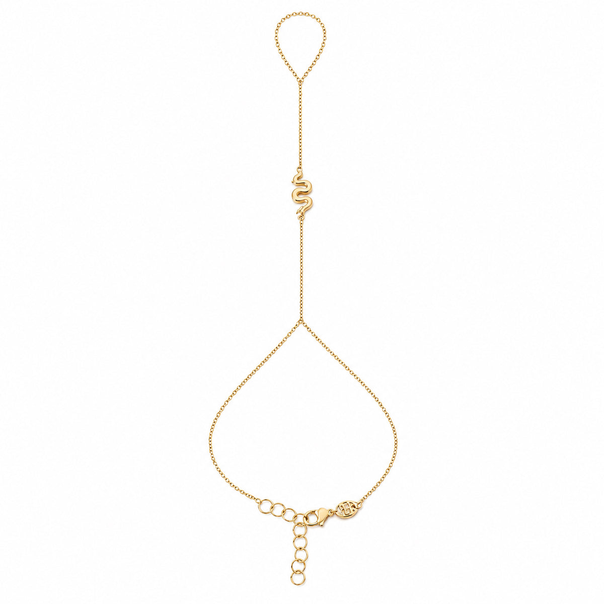14K Gold Swivel Snake Finger Bracelet