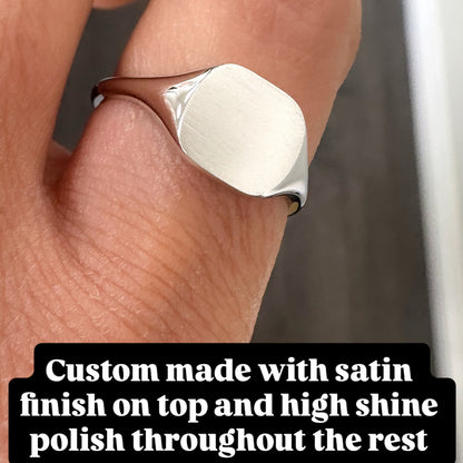 14K Gold Square Signet Ring