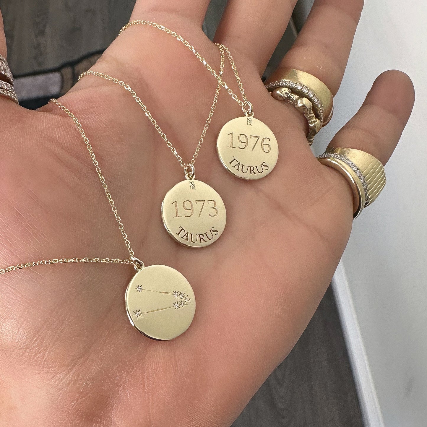 Zodiac Constellation Collection: Taurus 14K Gold & Diamond Pendant Necklace