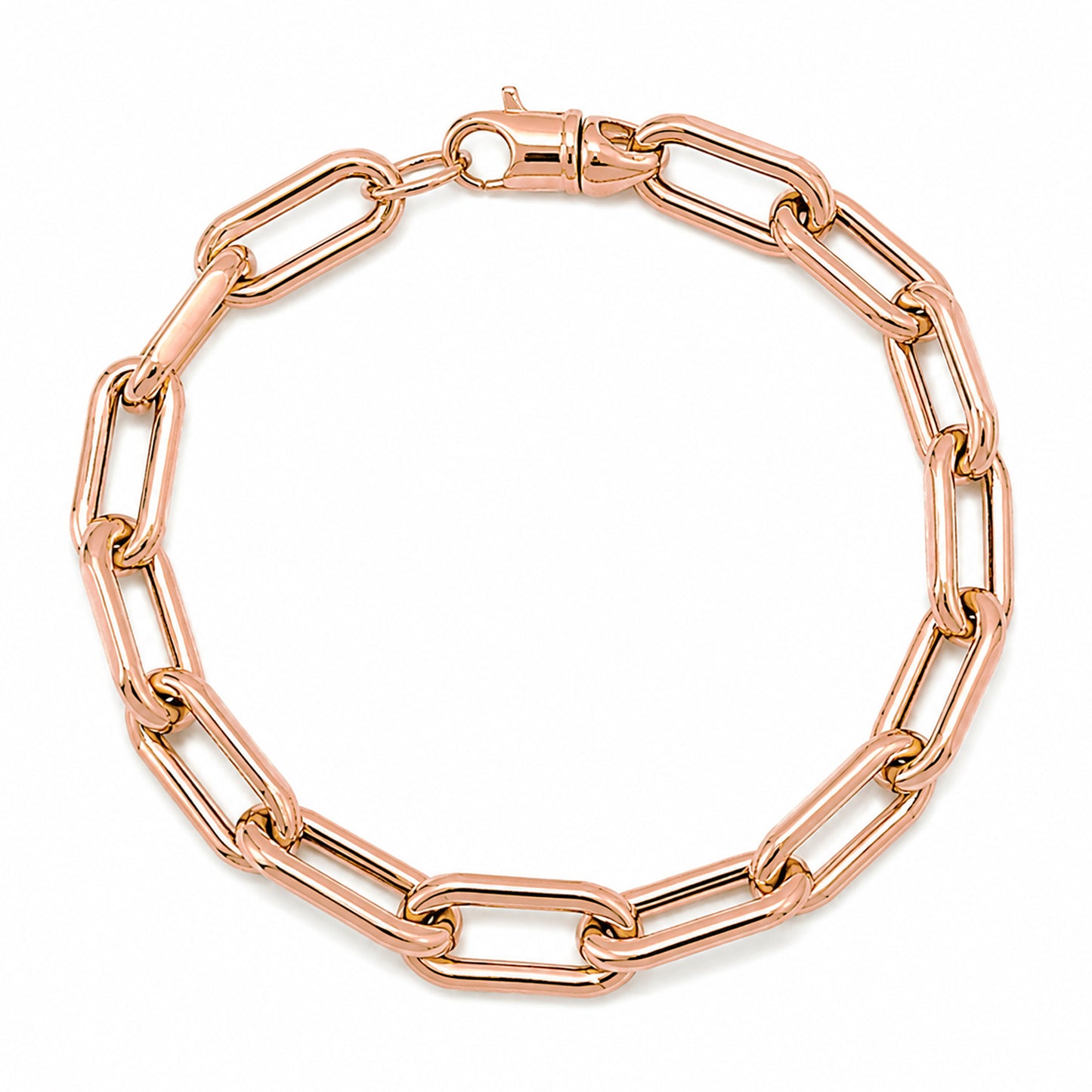 14K Gold Thick Oval Link Bracelet ~ Large Links