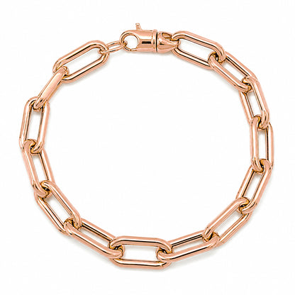 14K Gold Thick Oval Link Bracelet ~ Large Links