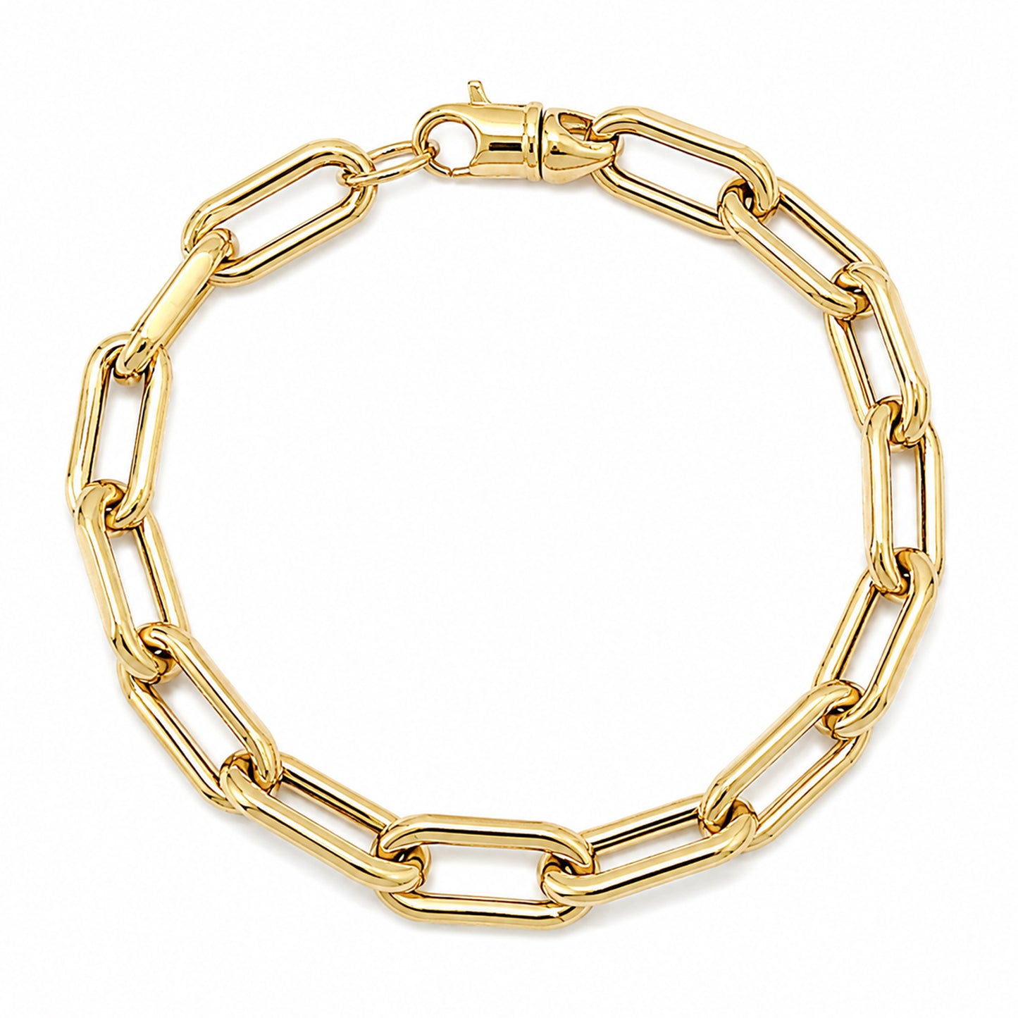 14K Gold Thick Oval Link Bracelet ~ Large Links