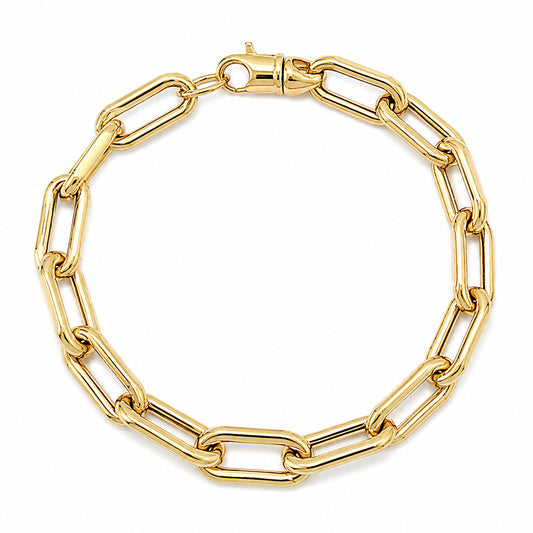14K Gold Thick Oval Link Bracelet ~ Large Links