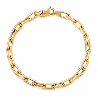 14K Gold Thick Oval Link Bracelet ~ Small Links