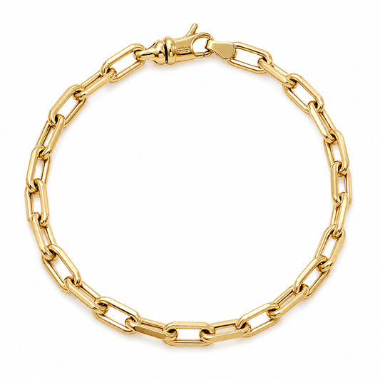 14K Gold Thick Oval Link Bracelet ~ Small Links