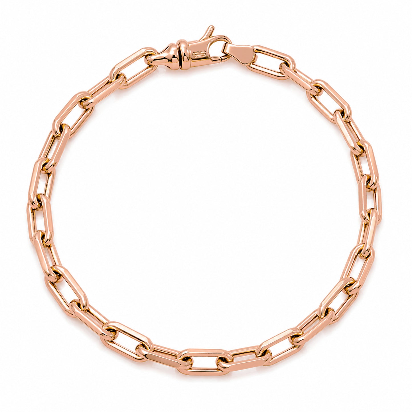 14K Gold Thick Oval Link Bracelet ~ Small Links