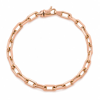 14K Gold Thick Oval Link Bracelet ~ Small Links