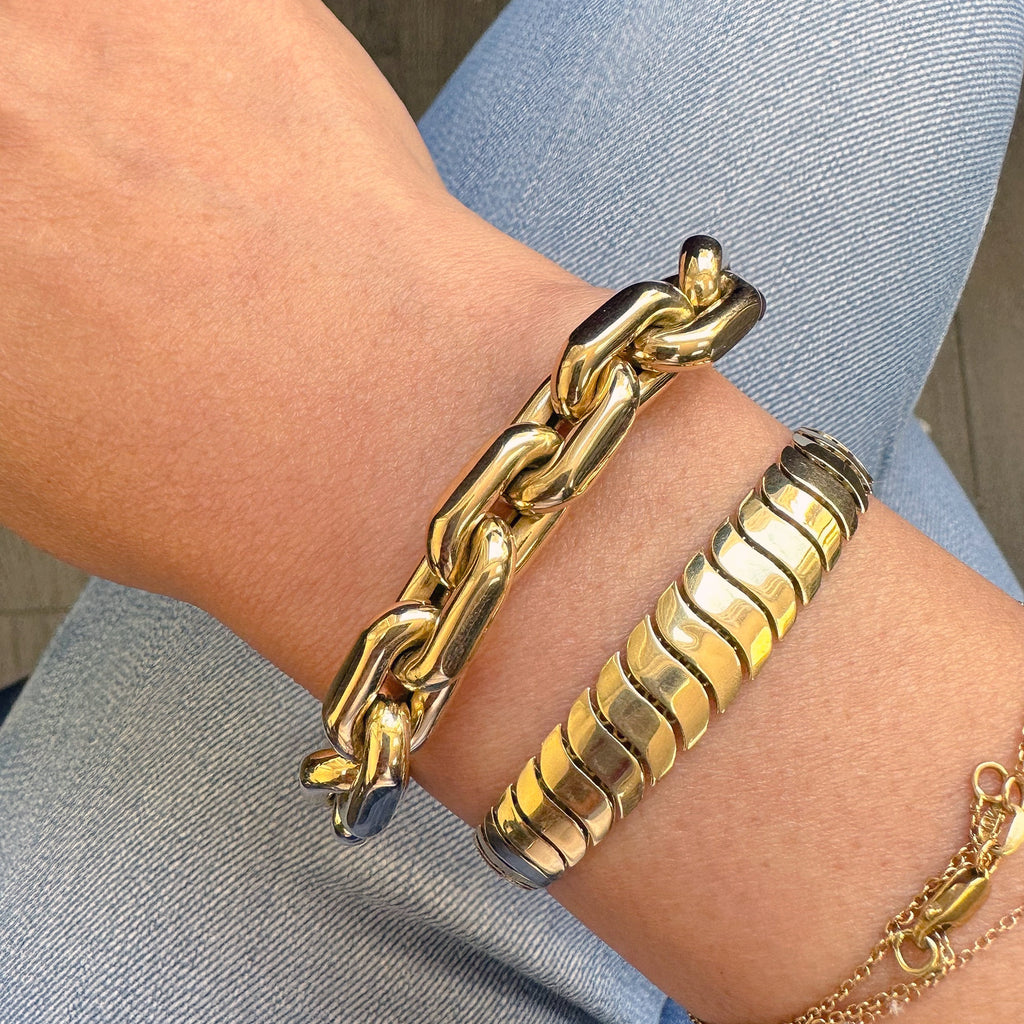 Big Paperclip Chain Link Bracelet | 14K Gold | Kajal Naina