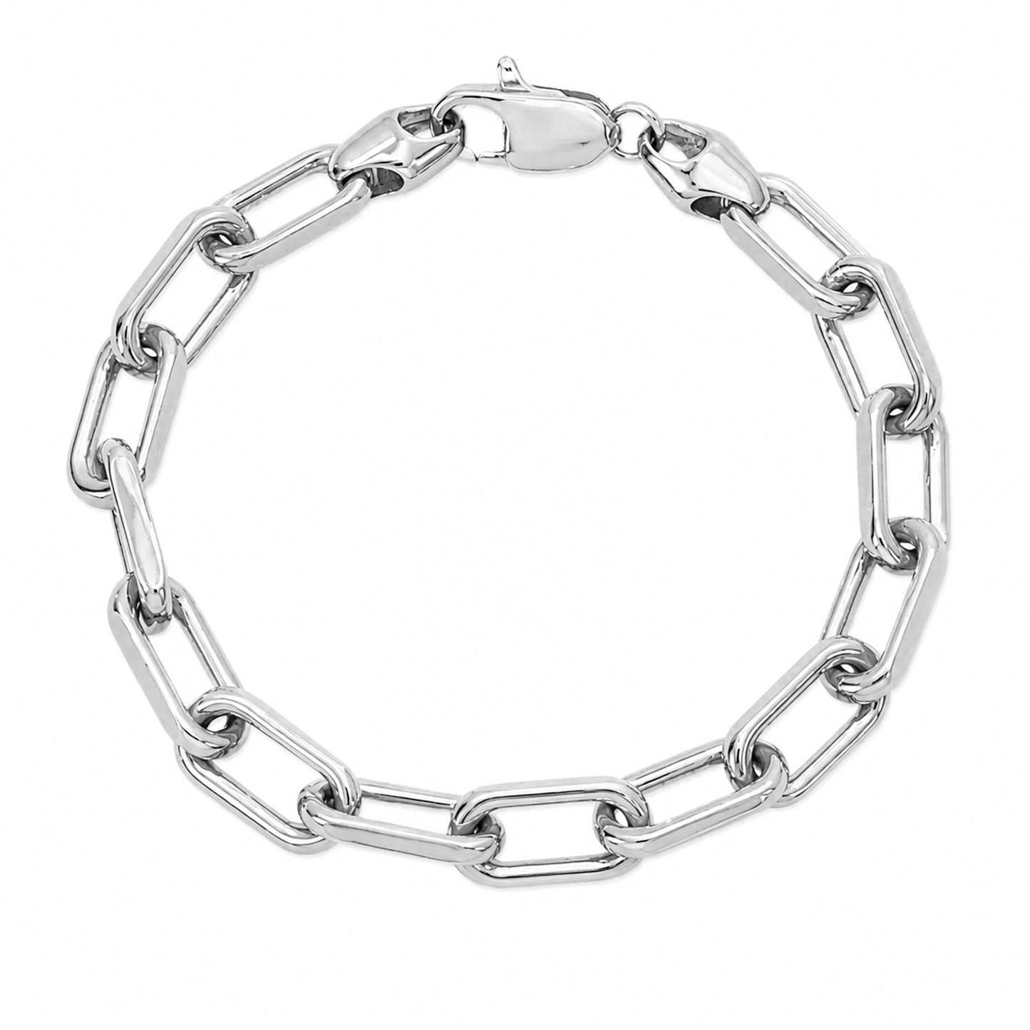 14K Gold Thick Oval Solid Link Bracelet ~ Large Links