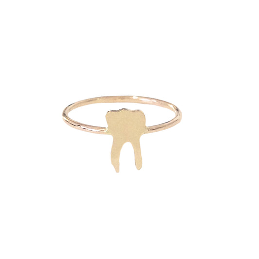 14K Gold Tooth Ring