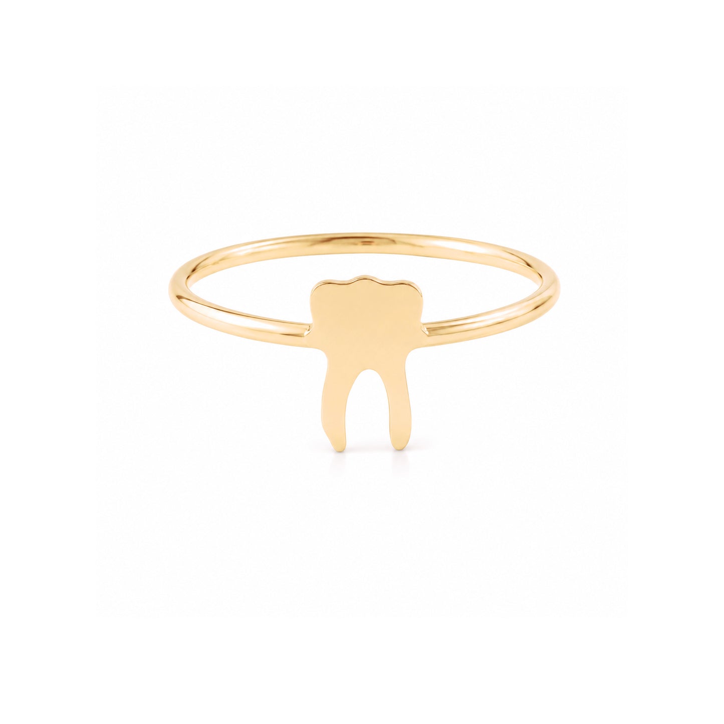 14K Gold Tooth Ring