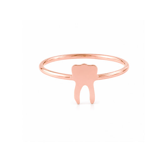 14K Gold Tooth Ring