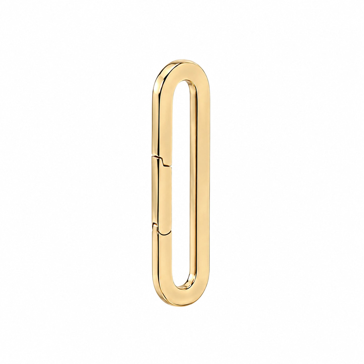 14K Gold Extra Elongated Oval Charm Enhancer