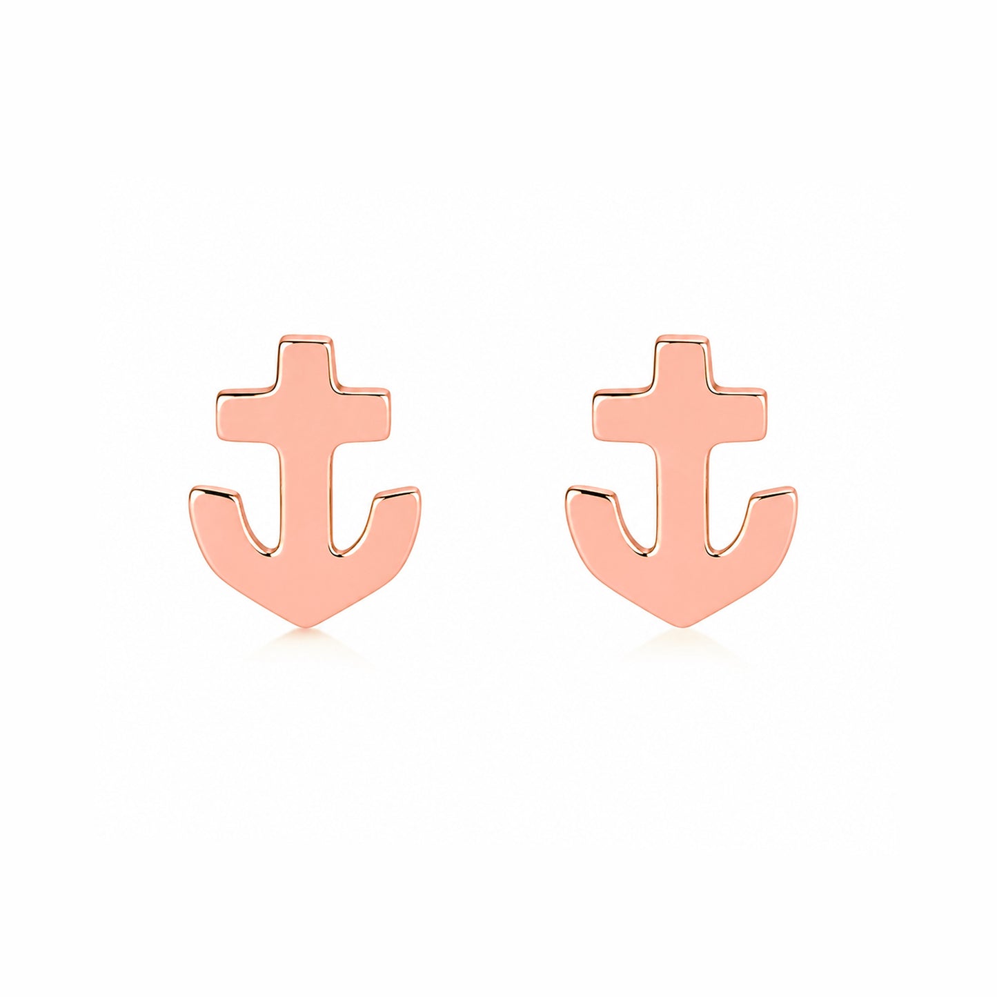 14K Gold XS Anchor Stud Earrings