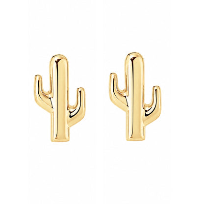 14K Gold XS Cactus Stud Earrings