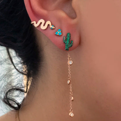 14K Gold XS Cactus Stud Earrings