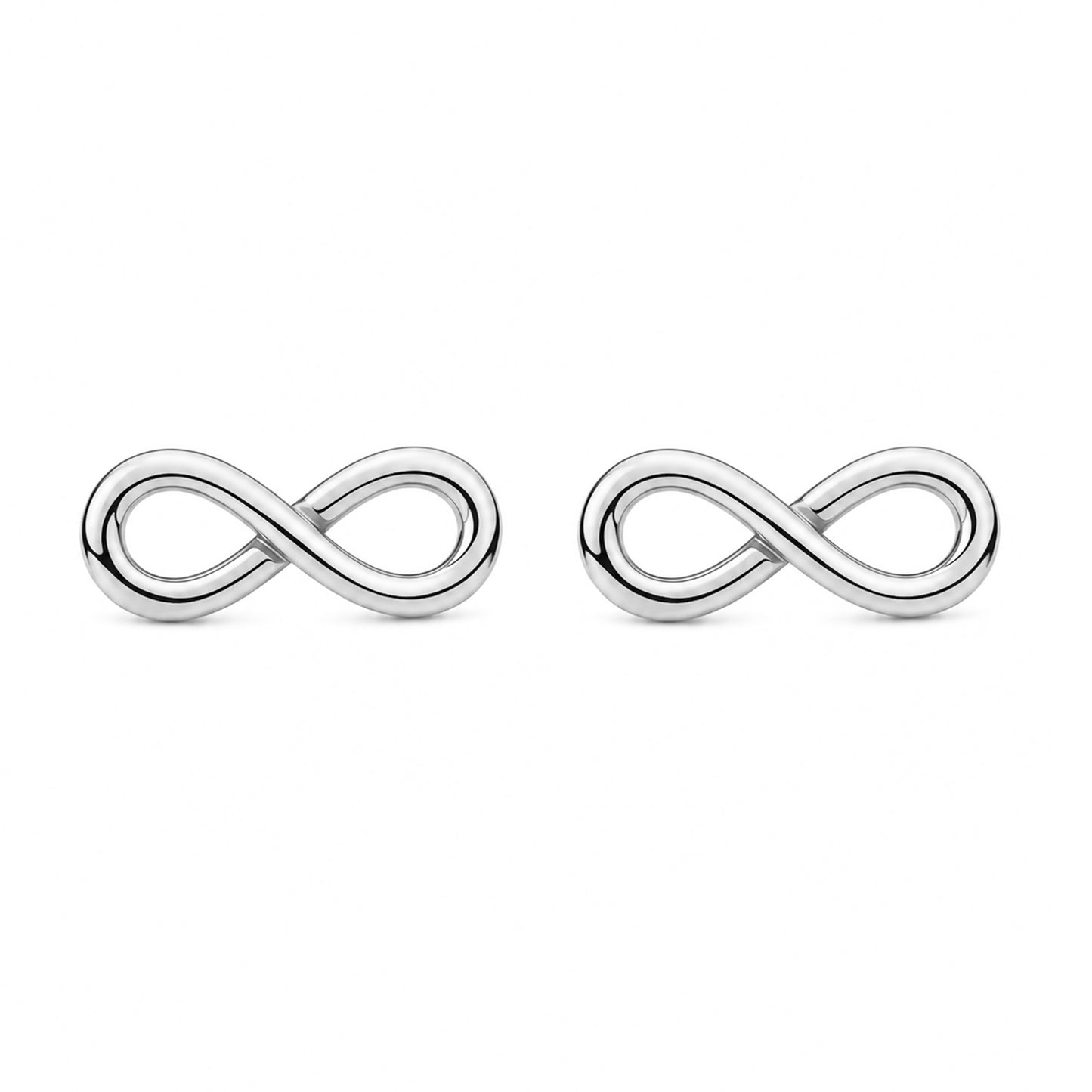 14K Gold Infinity Stud Earrings