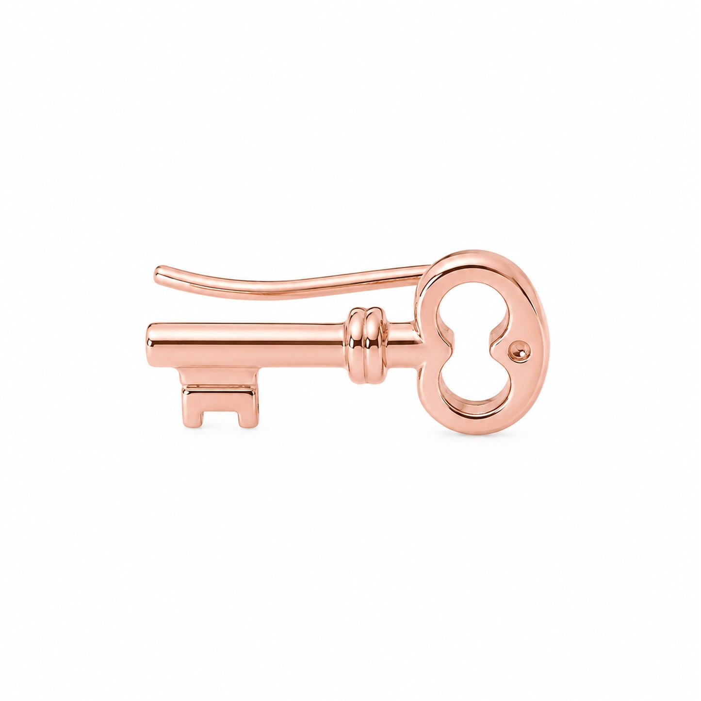 14K Gold XS Key Stud Earring