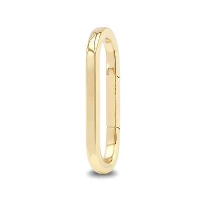 14K Gold Elongated Oval Charm Enhancer ~ XL Size