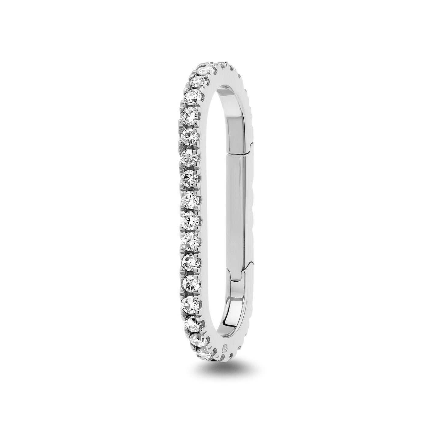 14K Gold Elongated Oval Diamond Charm Enhancer ~ XL Size