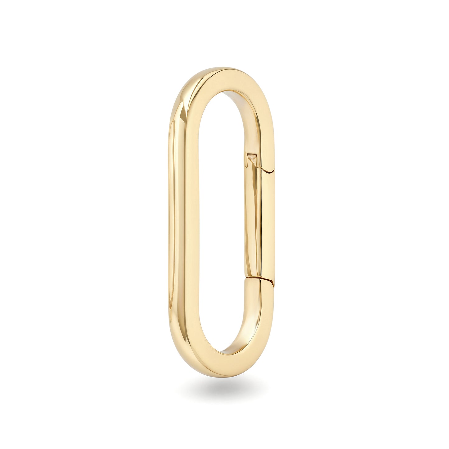 14K Gold Elongated Oval Charm Enhancer ~ XL Size