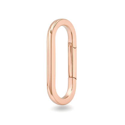 14K Gold Elongated Oval Charm Enhancer ~ XL Size