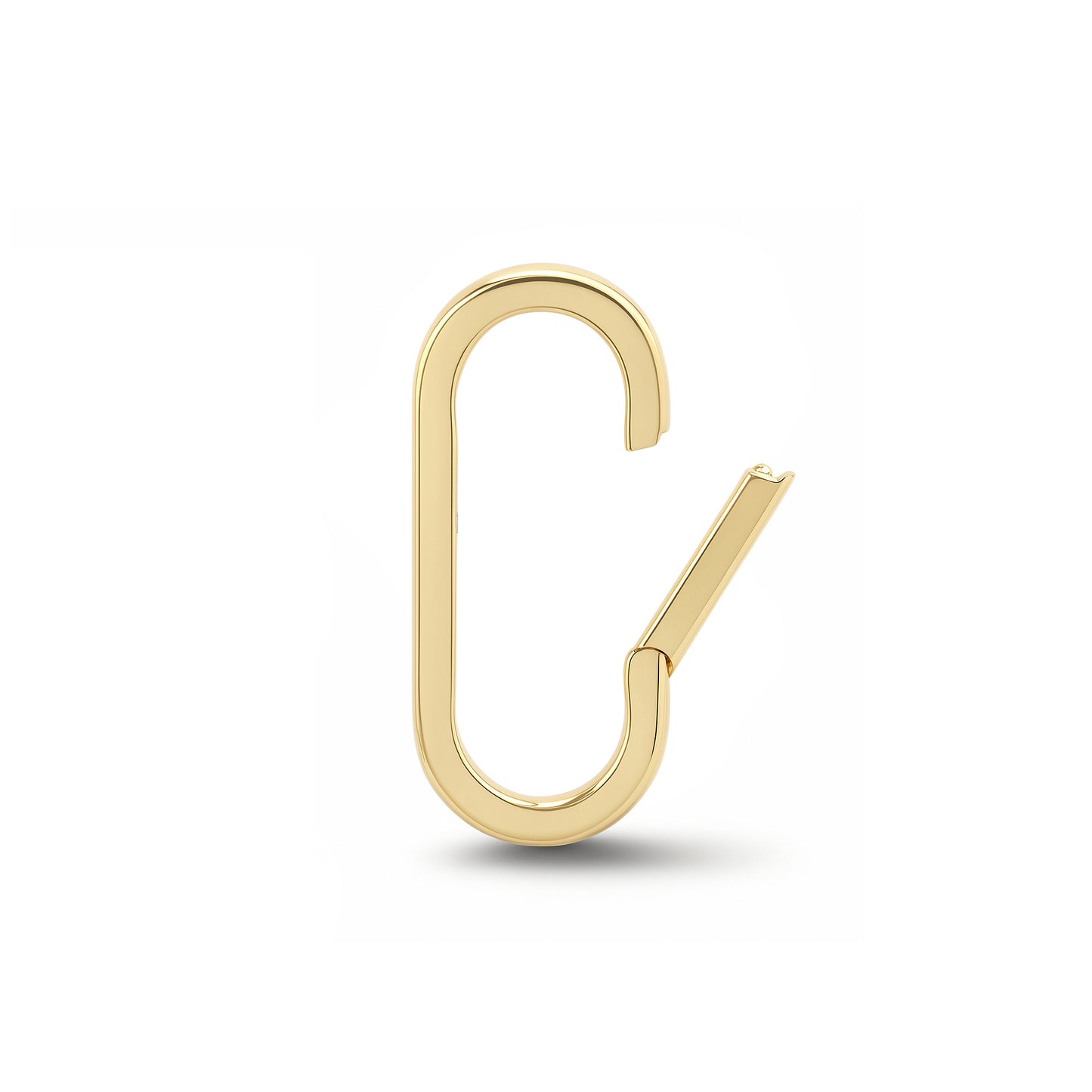 14K Gold Elongated Oval Charm Enhancer ~ XL Size