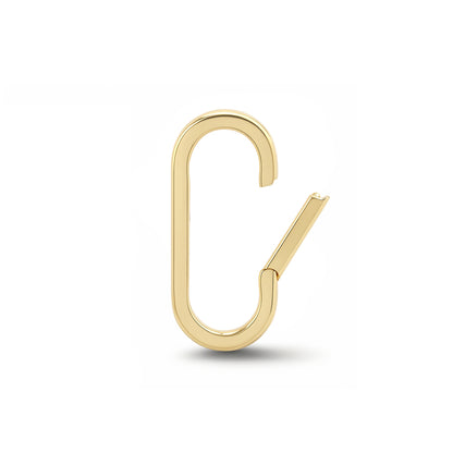 14K Gold Elongated Oval Charm Enhancer ~ XL Size