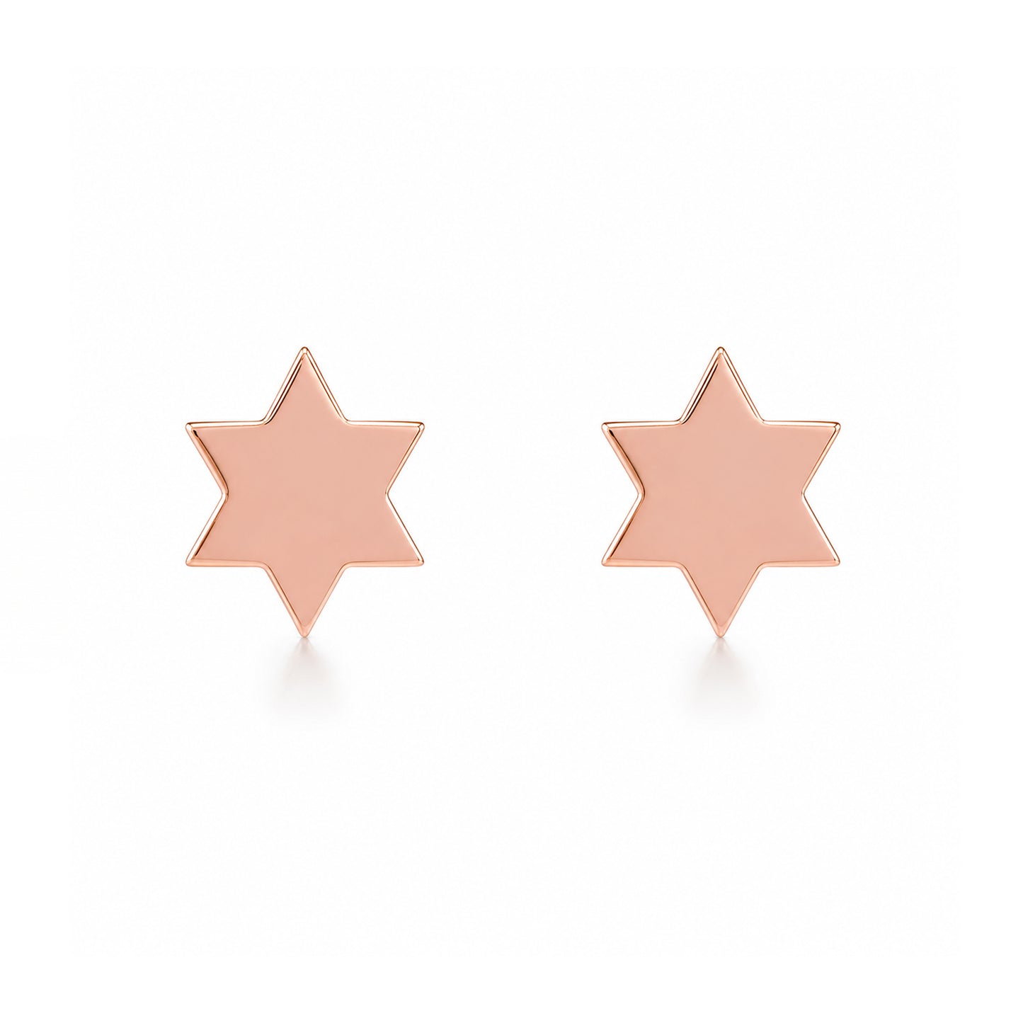 14K Gold Tiny Star of David Stud Earrings