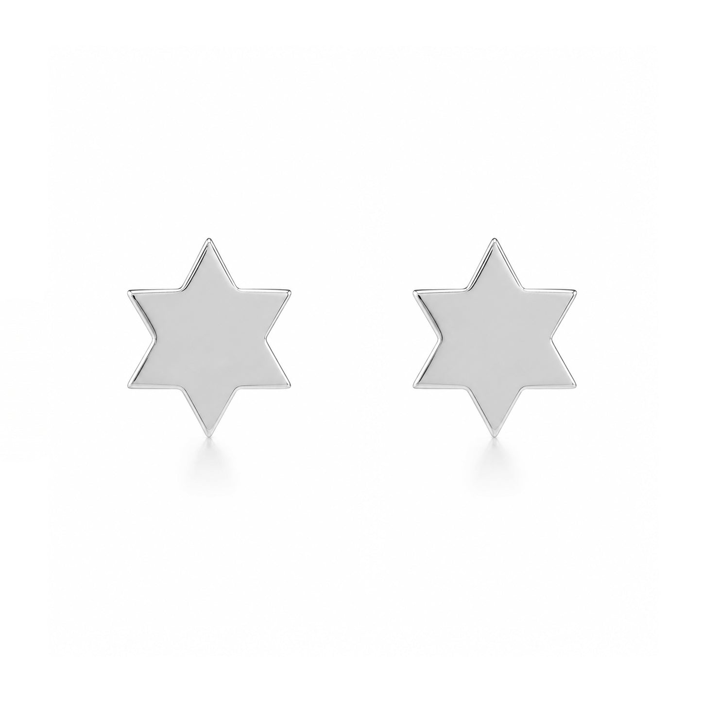 14K Gold Tiny Star of David Stud Earrings