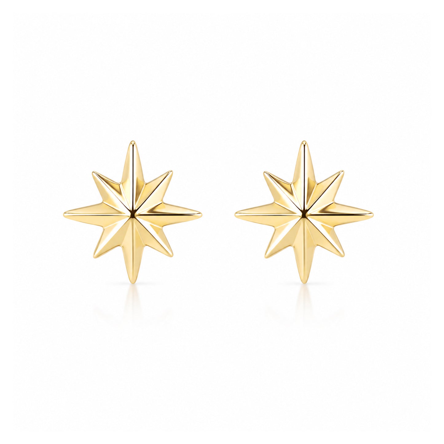 14K Gold XS Starburst Stud Earrings