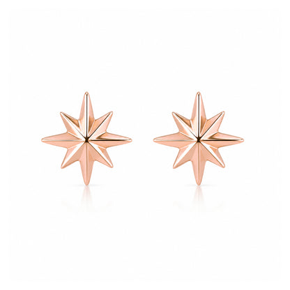 14K Gold XS Starburst Stud Earrings