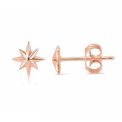 14K Gold XS Starburst Stud Earrings