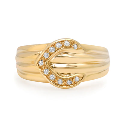 The Diamond 14K Belt Band Ring