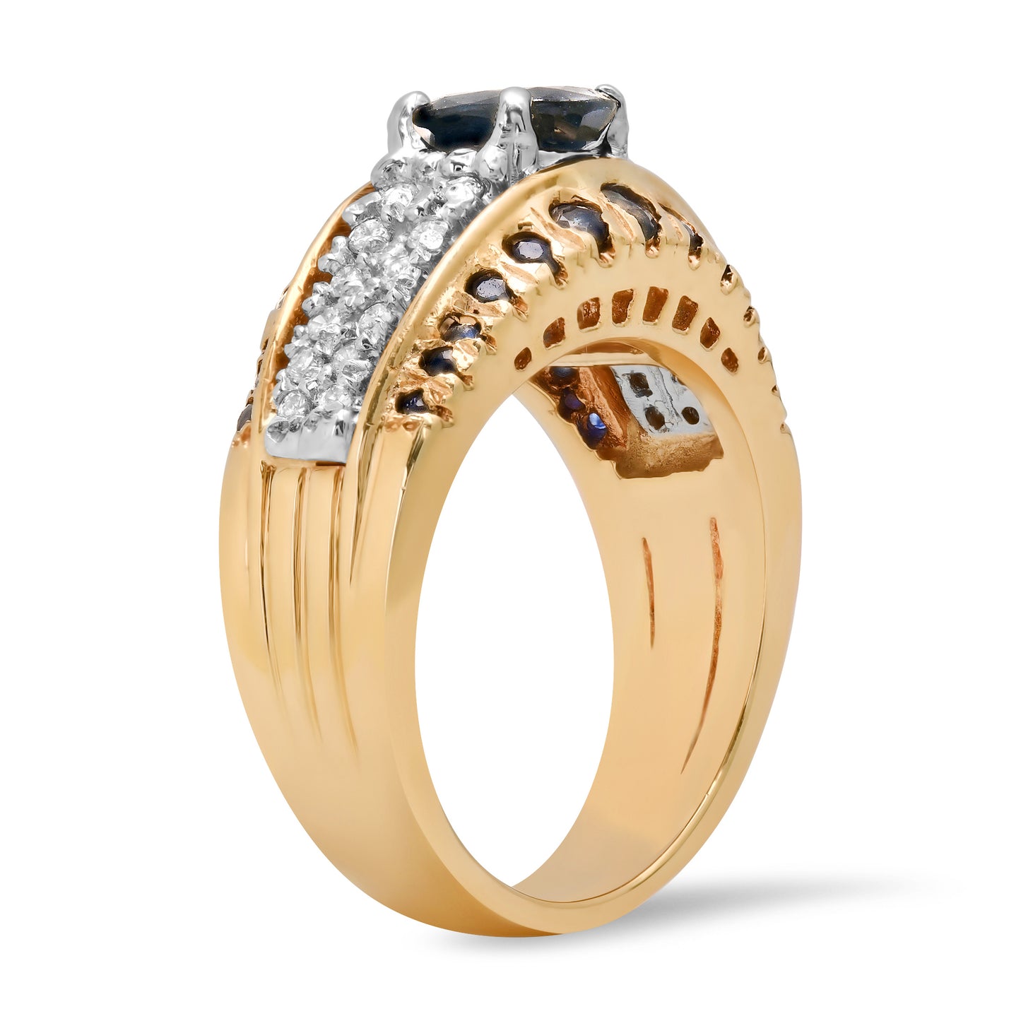 The Sapphire & Diamond 14K Princess Ring