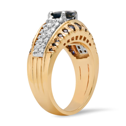 The Sapphire & Diamond 14K Princess Ring