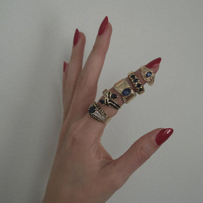 The Sapphire & Diamond 14K Princess Ring