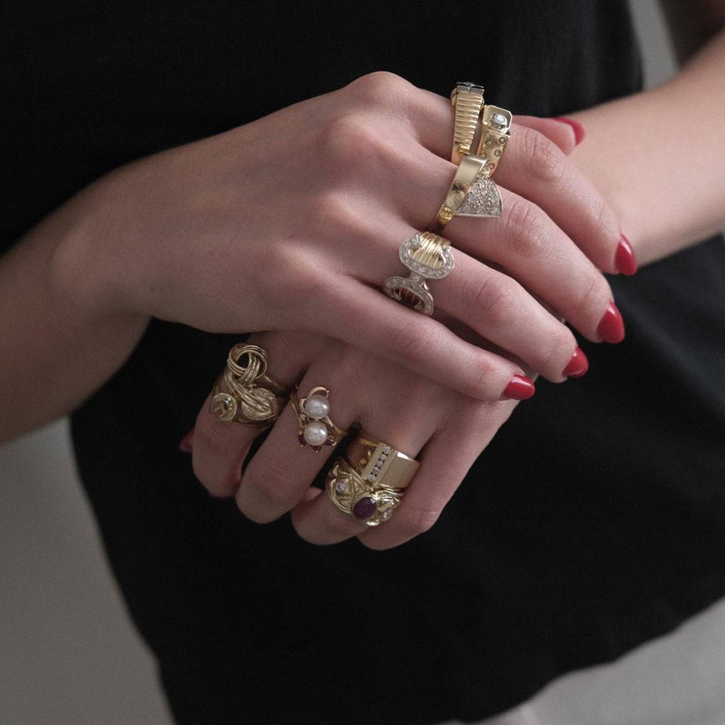 The Diamond 14K Belt Band Ring